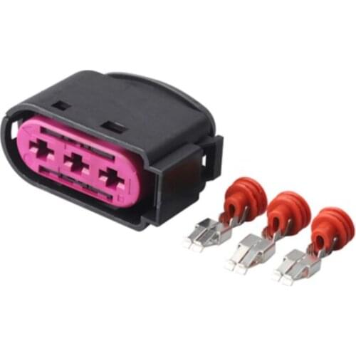 1J0 937 773 200 Sets 3 Pin Car Fuse Box Connector Plug Female Sealed Waterproof Sutomotive Cable Socket plug DJ70310Y-6.3-21