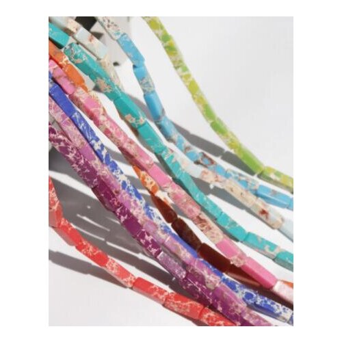 Natural Stone Emperor Stone Rectangle Beads Strand 4*13mm For Jewelry Making bracelet h5dh