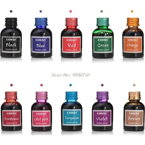 1 PC 30ml Pure Colorful 30ml Fountain Pen Ink Refilling Inks Stationery School Dropship