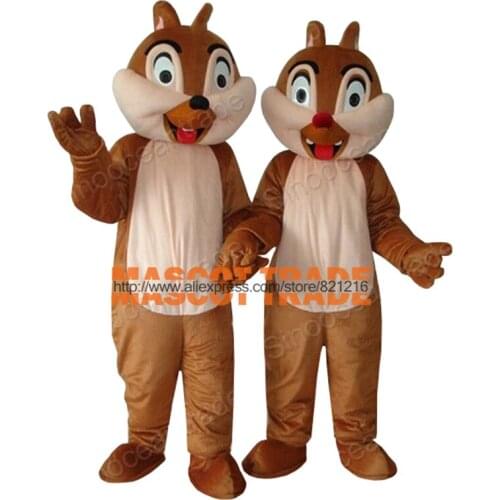 Chip E Dale Chipmunk 2 Adult Mascot Costume Fancy Outfit Cartoon Character Party Dress