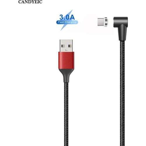 CANDYEIC 3A Elbow Magnetic Charge Cable For Samsung W21 Magnetic Charger Charging The Phone