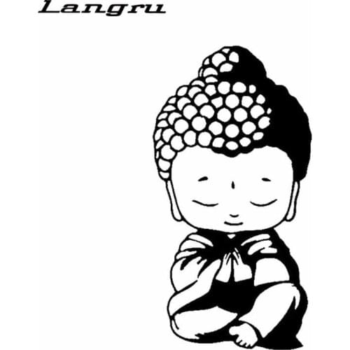 Langru 9.4CM*17.8CM Personalized Buddha Buddhism Religion Religious Vinyl Decal Car Stickers Accessories Jdm
