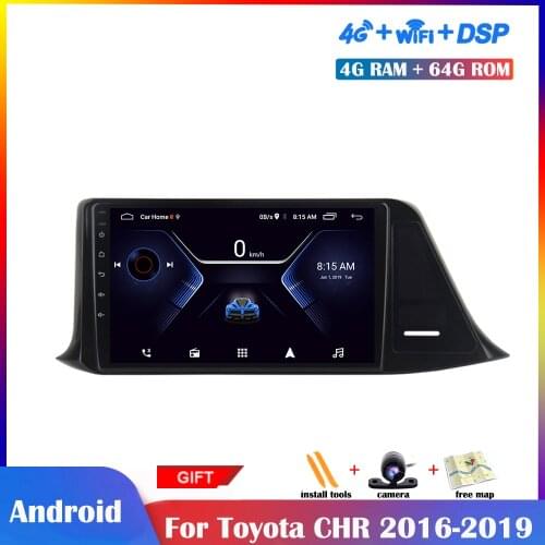 9 inch Android Multimedia Player For Toyota CHR CH-R 2016 2017 2018 2019 DSP Car Radio Stereo GPS Navigation IPS Screen