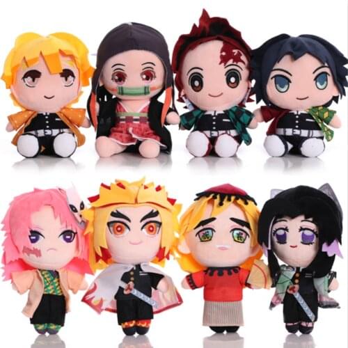 New 10Pcs Kimetsu no Yaiba Demon Slayer Inosuke Nezuko Tanjirou Zenitsu Douma Shinobu Makomo Rengok u Tomioka 8“ 20CM Plush Doll