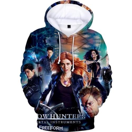 New Shadowhunters Hoodies 3D Print Harajuku Sweatshirt Long Sleeve Women/men Clothes Hot Sale Shadowhunters Street Clothing
