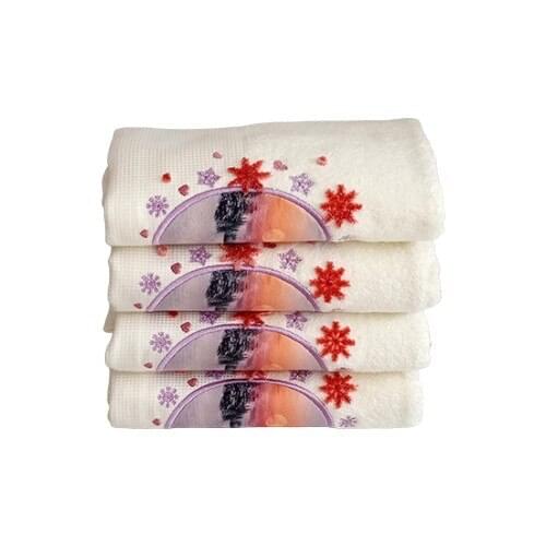 Özdilek 4 'lü Velda Tufting Relief Embroidered 50x90 cm Hand Face Towel
