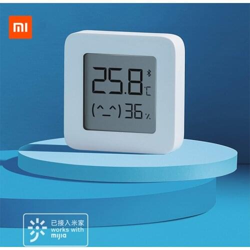Original Xiaomi mijia Bluetooth Thermometer 2 Mijia App Smart LCD Screen Electric Digital Hygrometer Thermometer Humidity Sensor