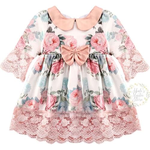 6M-5Y Flower Toddler Infant Baby Kid Girls Dress Princess Lace Tutu Party Wedding Birthday Holiday Dresses For Girls