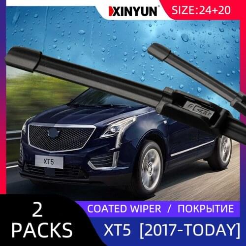 Coated wiper Front Wiper Blades For Cadillac XT5 2016 2017 2018 2019 2020 Windshield Windscreen Front Window 24"+20"