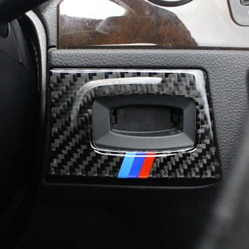 Carbon Fiber Ignition Switch Key Hole Cover Interior Trim Stricker For BMW E90 E92 E93 3 Series 2005-13 Car Accessories decorat