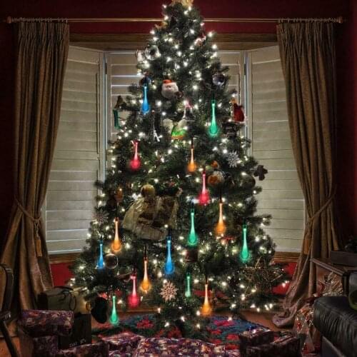 Christmas Decorations Christmas Tree Ornaments LED Solar Light String Garden Water Color Light String Water Drop Light String