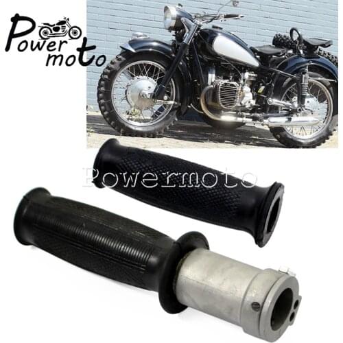 Motorcycle Black Vintage Rubber Ural Sidecar Handlebar Throttle Handle Grip for BMW K750 R50 R1 R12 R71 Ural Sidecar Handle Grip