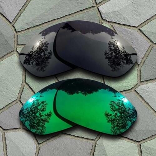 Grey Black&Jade Green Sunglasses Polarized Replacement Lenses for Oakley Straight Jacket 2007