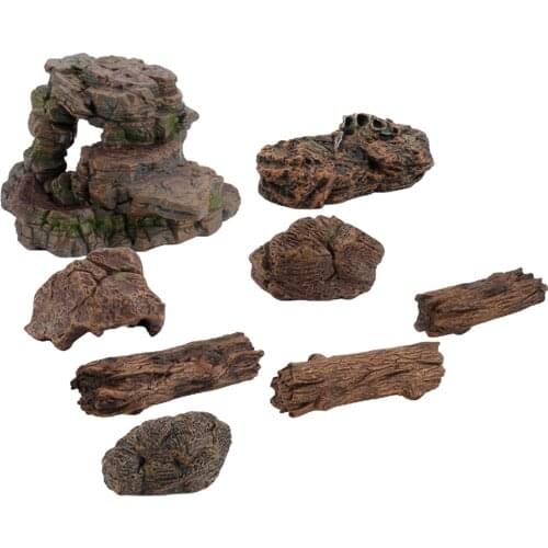 Desk Scene Artificial PVC Stone Fake Faux Rock Decor Model Animal Sand Table