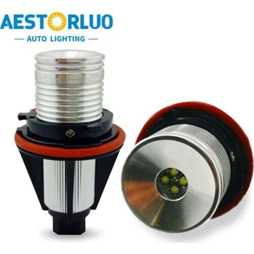 2pcs Factory Supply Canbus 40W E39 Angel Eyes Halo Ring LED Marker For BMW E87 E82 E88 E60 E61 E64 E65 E83 E53 White12V