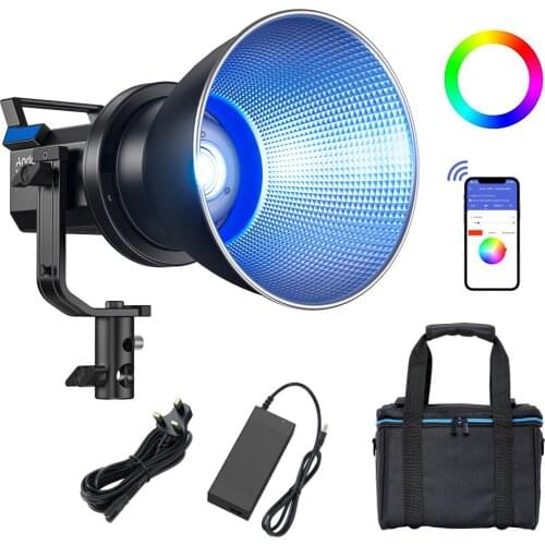 Andoer X60RGB 80W LED Video Light RGB Photography Light 2800-10000K LCD Carry Bag for Live Streaming CRI96+ TLCI95+ APP Control
