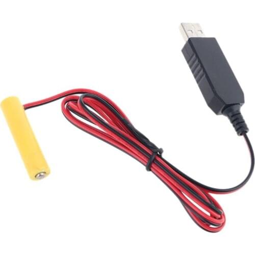 LR03 AAA Battery Eliminator 2m USB Power Supply Cable Replace 1-4pcs AAA Battery