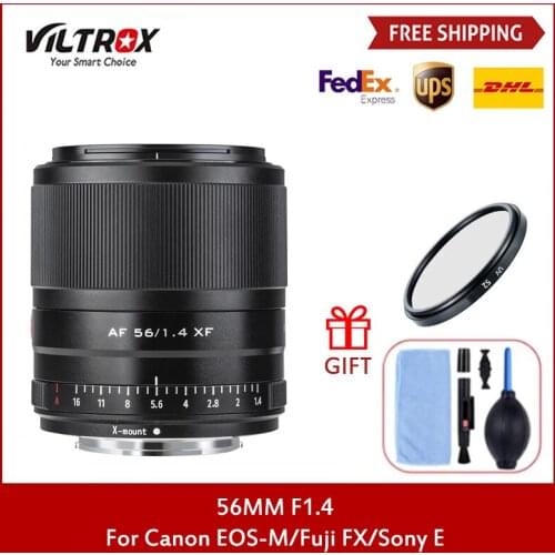 Viltrox 56mm F1.4 DSLR Camera Lens Large Aperture STM Autofocus For Sony E Canon EOS-M Fujifilm FX Professional Photography Kit