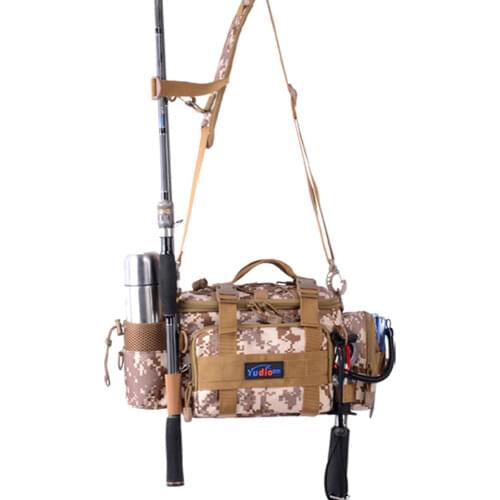 Waterproof Oxford Cloth Fishing Boat Bag Canvas Outdoor Backpack Multifunction Waist Shoulder Pack Fishing Tackle Bags Portable