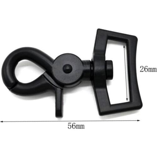 High Quality Black Diy Bag Accessories Rotatable Buckle Hook Key Chain Metal Carabiner For Bag Parts & Accessories