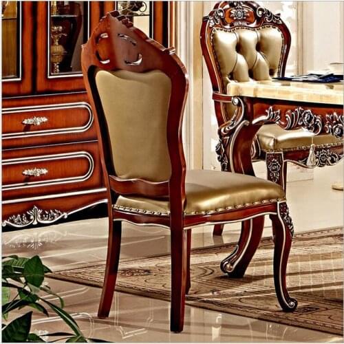 High quality European modern leather chair dining chairs pfy700