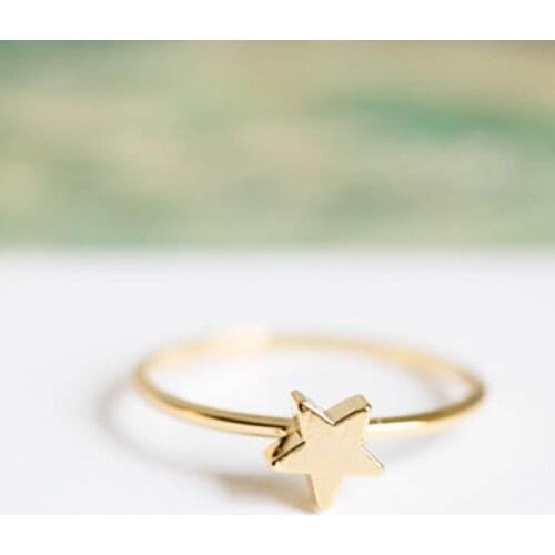 Wholesale 30pcs/lot Tiny Thick Stars Rings Korean Style Women Girls Rings Fashion Minimalist Jewelry Can Mix Color