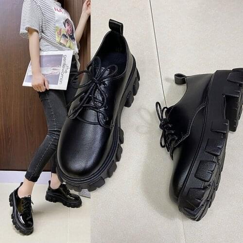 2021Autumn Chunky Sneakers Platform Shoes Women Casual Shoes Height Increase Ladies Thick Heel Leather Shoes Zapatos Mujer