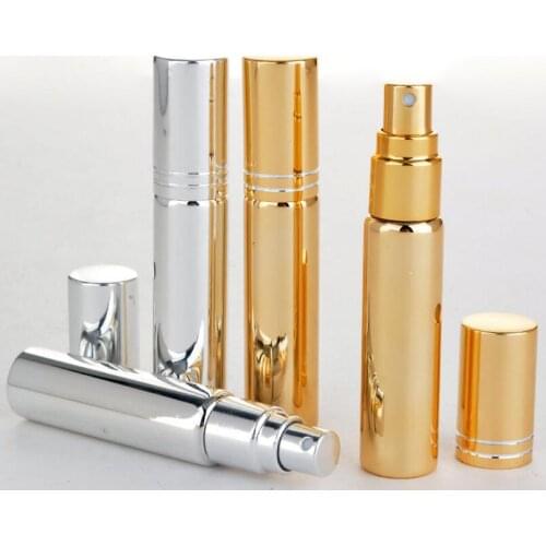 10ML Glass Refillable Metal Spray Perfume Bottle Empty Case Glass Perfume Bottles Atomizer LX3252