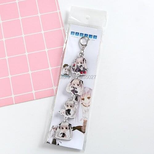 10pcs/lot Anime Yosuga no Sora Acrylic Keychains keyrings Kasugano Sora Migiwa Kazuha Key chain Bag accessories pendant Key Ring