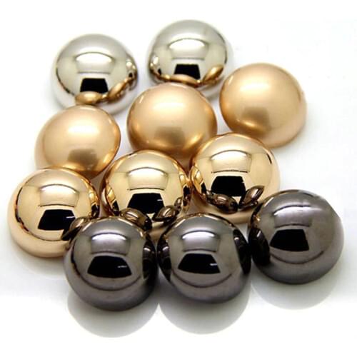 10 Pcs/Lots Metal Round Buttons Spherical Mushroom High-Foot Buttons WomenS Coat Woolen Coat Shirt Sweater Buttons