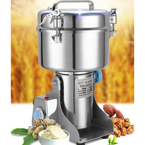 1500g Commercial Crusher Stainless Steel Pulverizer Large Pulverizer Household Grain Crusher Grinder