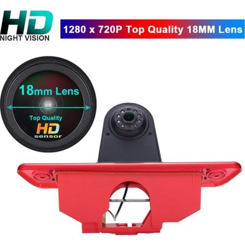18mm HD CCD lens car camera for Peugeot Expert Fiat Scudo Toyota proace 2007-2016 Centre High Mount Stop Lamp Parking Light