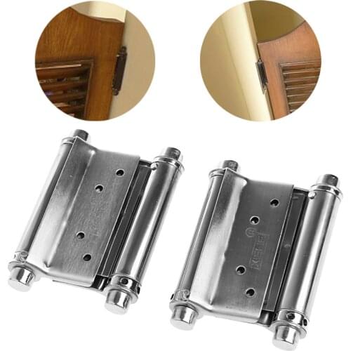 2Pcs 3\" Inch Stainless Steel Double Action Spring Hinge Saloon Cafe Door Swing C5AC