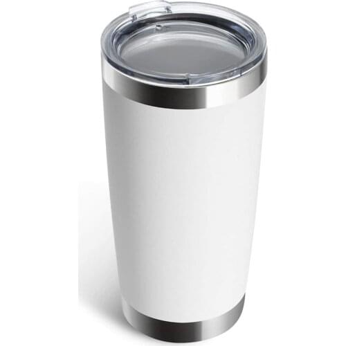 20Oz Stainless Steel Tumbler with Lid, Reusable Metal Coffee Tumbler, Double Wall Vacuum Insulated Tumbler Drink Cup