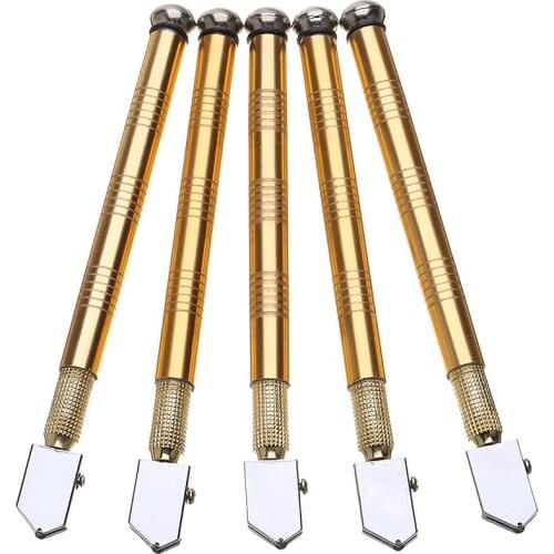 5Pcs 173mm Aluminium Alloy Glass Cutter Professional Glass Straight Cutting Portable Blade Cutting Tool DIY Craft Glazing Tool