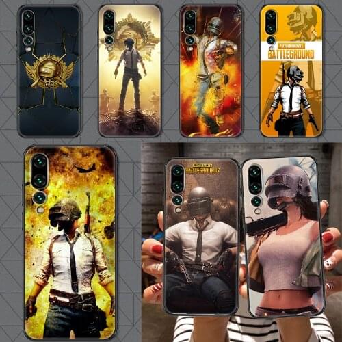 PUBG Game Phone case For Huawei P Mate P10 P20 P30 P40 10 20 Smart Z Pro Lite 2019 black tpu coque silicone bumper 3D cover