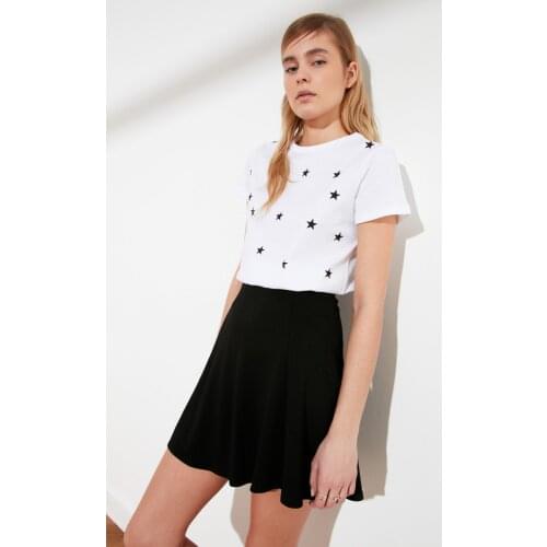 Trendyol Black Basic Knitted Skirt TWOSS19ST0117