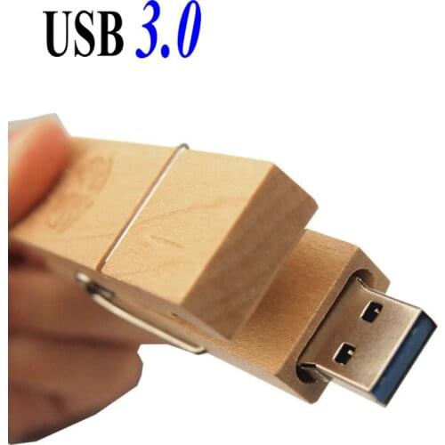 Clip Wooden Usb Flash Drive Usb 3.0 Disk Memory Stick Real Capacity 64g 32g 8g 16g High Speed Pendrive Wedding Custom Logo Gift