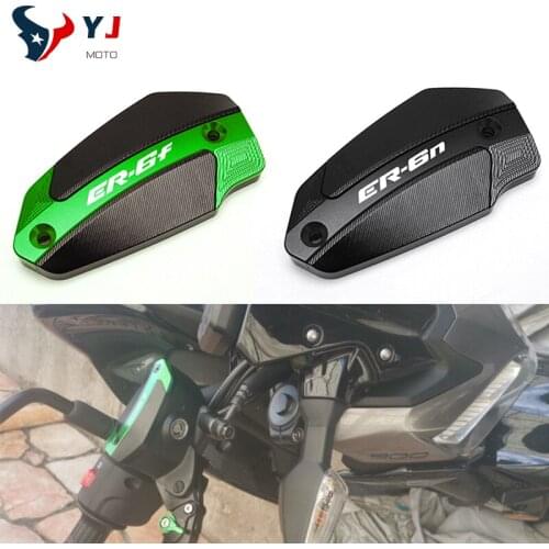For KAWASAKI ER-6N ER-6F ER6N ER6F 2009-2016 2015 2014 2013 Motorcycle CNC Aluminum Front Brake Reservoir Fluid Tank Oil Cover