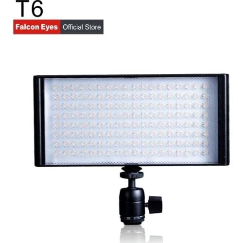 Falcon Eyes Bi-color Led Video Studio Panel Light Continuous Mini Lamp Portable Dimmable Fotografia On Camera Or Light Stand T6