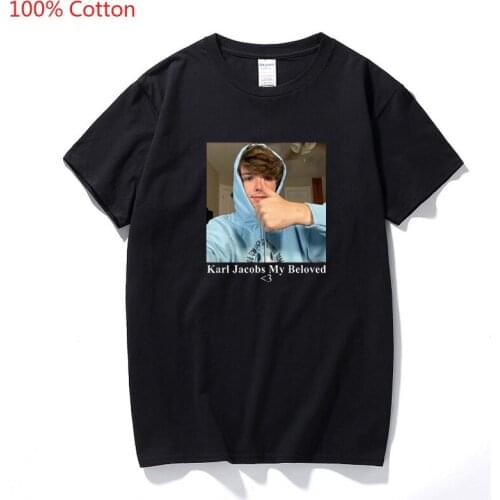Karl Jacobs My Beloved Merch T-Shirt Summer Fashion Harajuku Shirt Printed Graphic T Shirts Top Breathable Cotton Loose Tshirts