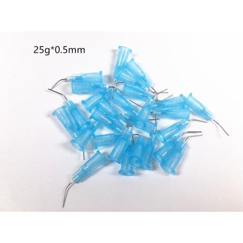 200~5000Pis Blue Dental Pre Bent Flow Dispensing Tips Flowable Needle Delivery Tip Etching Gel Irrigation Composite 25 Gauge