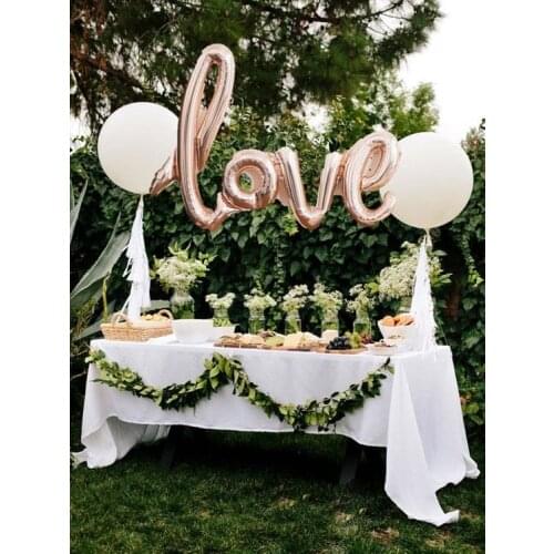Love 108*65cm Champagne Script Foil Balloon Birthday Balloon Love Balloon bachelorette Party Decor Bridal Shower Wedding Decor