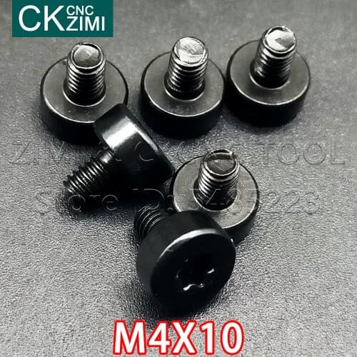 M4X10 CNC tool accessories internal and external thread arbor side hole screw M4*10 round head self-tapping screw Phillips screw