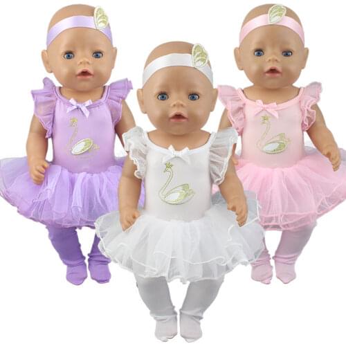 Lovely dance skirt fit for 43cm Baby Doll , Children Best Birthday Gift(only sell clothes)
