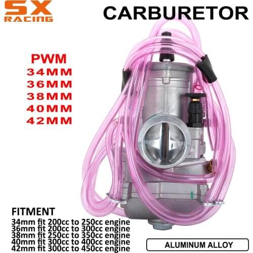 Motorcycle Carburetor Carb Carburador For PWM Keihin With Power Jet Racing Moto ATV Dirt Bike Motocross 34 36 38 40 42 MM 200CC