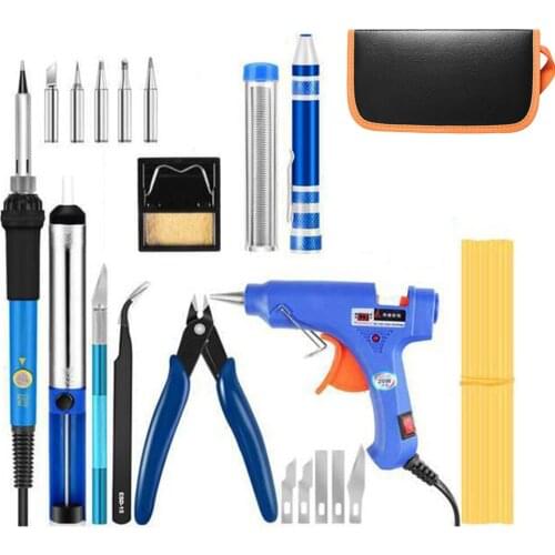 Soldering Iron Combination Kit 110V60W Temperature Control Welding Tool Box Electronic Repair Tools