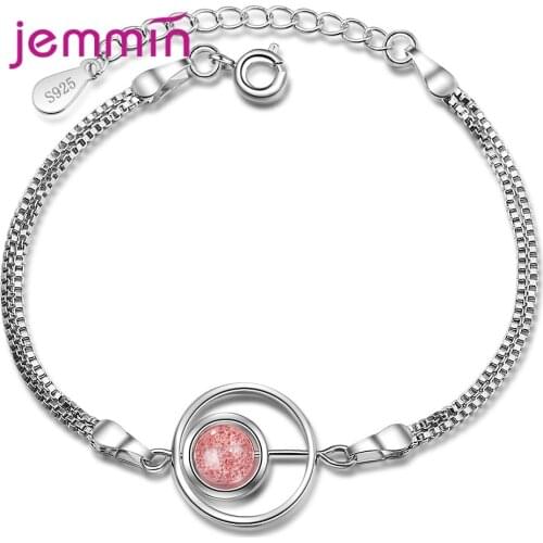 New Hot 925 Sterling Silver Charm Bracelets Trendy Round Design Good Quality Best Gift For Women Girls Party Appointment