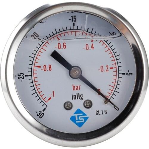 Y60 Axial High Precision Pressure Gauge Filter Water Air Oil Vacuum Tire Pressure Measuring Meter 1/4" BSP Thread Manometer