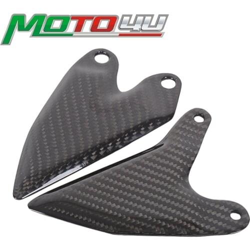 For Kawasaki Ninja 400 2019 Carbon Fiber Motorcycle Heel Plates 1 Pair Full Real Carbon Foot pedal Decoration Ninja400